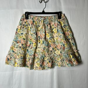 Nina Moon‎ Floral Cottagecore Ruffle Mini Skirt (XL)